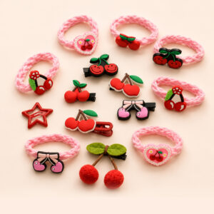 Cute Cherry Hair Accessories Combo Pack – Pack of 14