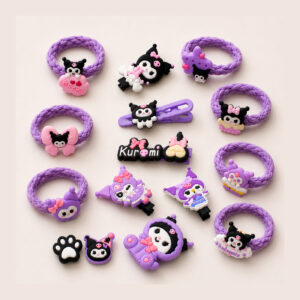 Cute Kuromi Hair Accessories Combo Pack – Pack of 14