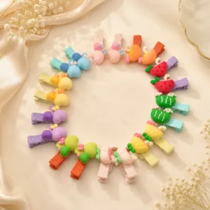 Cute Fruit Hair Clips Set –  Pack of 20