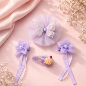 Princess Hair Accessories Combo – Pack of 4