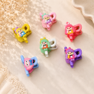Cute Cartoon Mini Claw Clips Set – Pack of 6