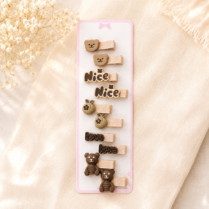 Kids Cartoon Hair Clips Set – Pack of 10