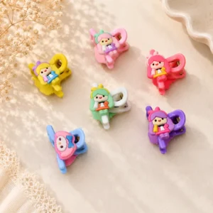 Cute Cartoon Mini Claw Clips Set – Pack of 6